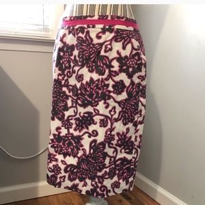 Boden Pink and White Skirt
